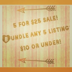 5/$25....   Closet Clean Out Sale!